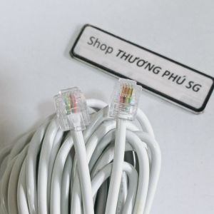 Cáp điện thoại 4 tim dài 1m / 2m / 3m / 5m / 10m (Đầu bấm sẳn) / Cáp 4 tim- 4 line - RJ11