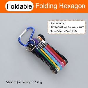 ประแจชุดกุญแจหกเหลี่ยมยาว9ชิ้นประแจรูปตัว L ประแจชุดกล่องเครื่องมืออัลเลนอเนกประสงค์