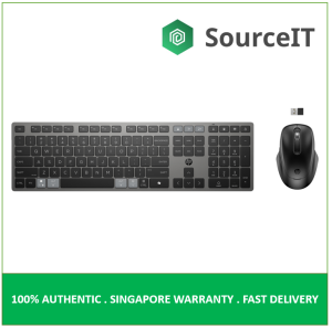 HP 725 Multi-Device Rechargeable Wireless Keyboard and Mouse Combo | 3 Minute Charge | Multi Device Connections