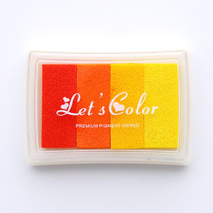สีสำหรับปั๊มงานแกะสลักยางลบ งานตรายาง งานตกแต่ง 1ชิ้น ไล่เฉดสีได้ 4สี อุปกรณ์สำหรับงานศิลปะ งานฝีมือ สินค้าพร้อมจัดส่ง มีเก็บปลายทาง DIY Craft Ink Pad