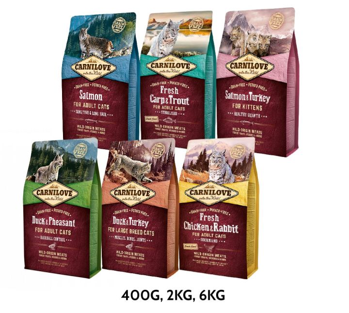 CARNILOVE CAT FOOD 400G/2KG/6KG [ASSORTED FLAVORS] LOCAL SELLER Lazada
