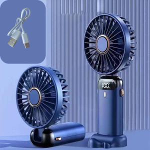 Portable Mini Fan Foldable Fan USB Rechargeable Handheld Fan 5-speed Adjustable Desktop Fan