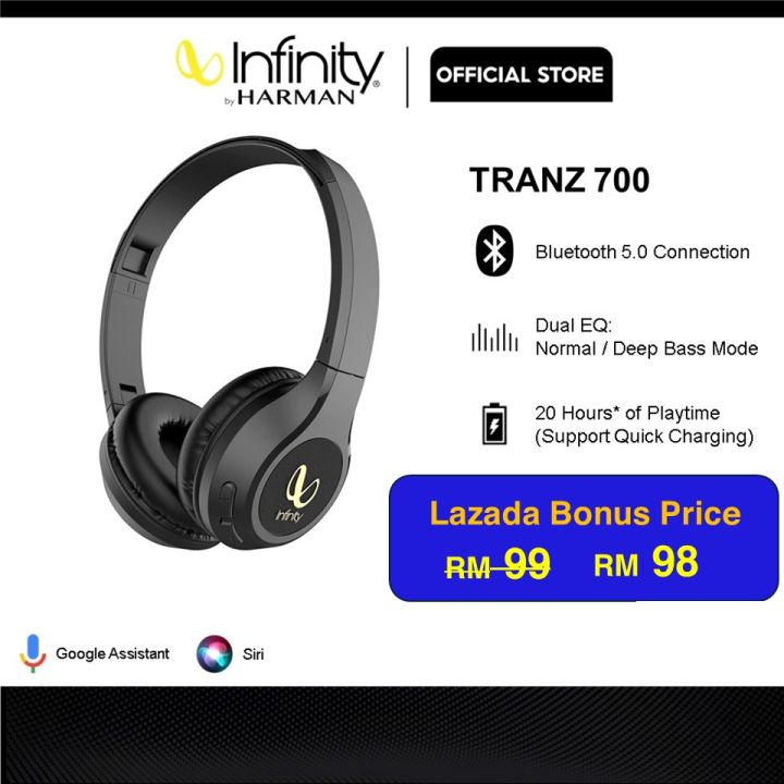 Infinity by HARMAN Tranz 700 Wireless On ear Headphones Lazada