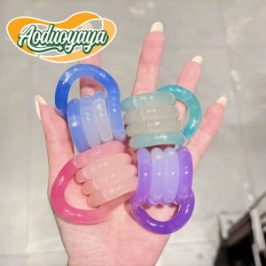 Aoduoyaya 4PCS Temperature-changing Twister Rope Crystal Electroplated Stress Relief Sensory Educational Toy