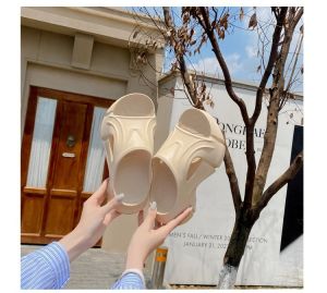 Free Shipping Thick-Soled Slippers For Women EVA Soft-Soled Trendy One-Strap Design Outdoor High-Heeled Sandals WomenS Shoes Summer Slippers