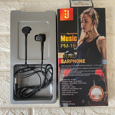 Headset J PM-19 Stereo SUPER BASS Handsfree Earphone Lazada