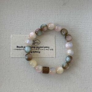 【6701人收藏】原创自制!落日玫瑰!手工串珠手链!小众设计新品复古粉棕手串