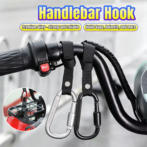 Talao Aluminum Alloy D-Shape Handlebar Hook Nylon Webbing Carabiner Clip Hanger for Bike Motorcycle