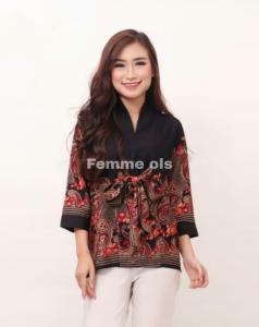 Femme Ols- Kebaya Batik / Blouse Batik / Atasan Batik 4008