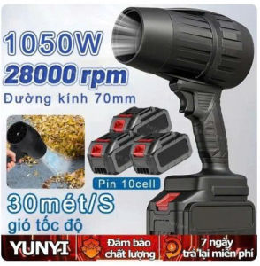 Máy Thổi Phản Lực Siêu Mạnh Thổi Bụi Lá Rác Động Cơ Lõi Đồng Sử Dụng Chân Pin Phổ Thông PIN Bền Bỉ Tiện Ích Cho Gia Đình