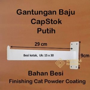 Gantungan Baju Stainless Steel Tempel Dinding Gantungan Dinding Tempel Tembok Kapstok Hook Hanger 1pcs - Gantungan Baju Besi 30 cm Capstok Besi