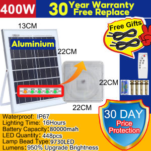 Solar Ceiling Light with solar panel outdoor waterproof IP67 solar lamp 2500W LED inside home balcony stairs bedroom lights automatically lamp room dormitory up when its dark induction with remote control