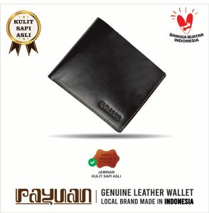 Payuan - Dompet Kulit Sapi Pria 100% Tebal  Warna Hitam  Bisa COD  best seller
