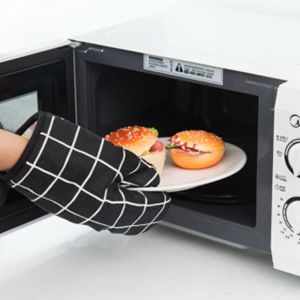 Aihogard Sarung Tangan Oven Masak Heat Resistant Pelindung Tangan Gloves 1 PCS - White / Black