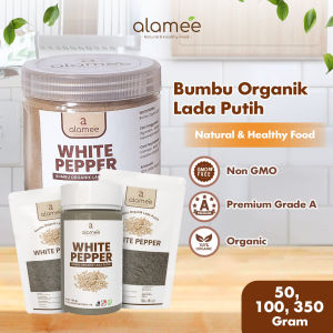 ALAMEE White Pepper Powder Lada Putih Bubuk Merica Whitepepper Bumbu Dapur Masak Tanpa Campuran