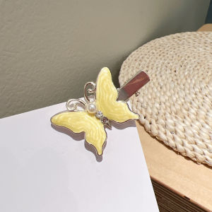 คลิปปากเป็ด Dopamine สีผีเสื้อคลิปผมน่ารักสำหรับผู้หญิง Y2K สไตล์ AHOURR