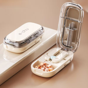 Pill Cutter Pill Organizer Precise Tablet Splitter/Medicine Box/Accurate Pill Divider For Home Elderly Adult Pet/Large Capacity/Tablet Stays In Place