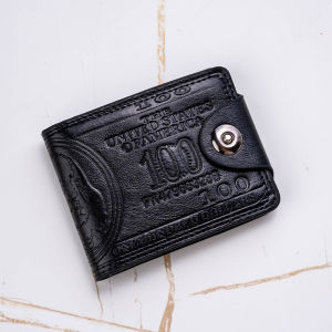 Men Wallet Large Capacity 9 Cards Holder Coin Purse Pouch with Buckle PU Leather Slim Small Pocket Bifold Zipper Wallet for Men Women Compact Lightweight