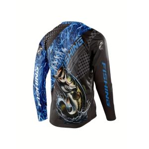 [Local Stock] HBESTY Halloween Christmas Mens Fishing Shirt Long Sleeve T-Shirt Camping Outdoor Men T-Shirt Summer Loose Fishing Graphic Sports T-Shirts for Men Clothing