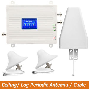 2G 3G 4G Tri Band 3/8/1 B8 900 B3 1800 B1 2100 Repeater ( 2 Indoor Antennas )