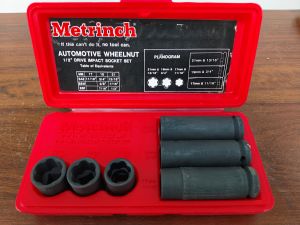 Metrinch 6 PC Automotive Wheelnut Impact Socket Set (MET-2460)