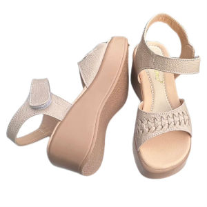 Giày Sandal Đế Xuồng Nữ anh duy Quai Ngang Mềm Êm 6cm