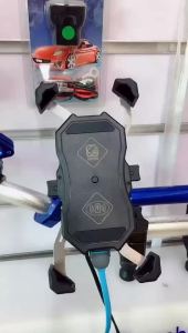 Motorcycle Mobile Phone Bracket Wireless Charging Bracket Bicycle Electric Car Outdoor Riding Qc3.0 Fast Charging