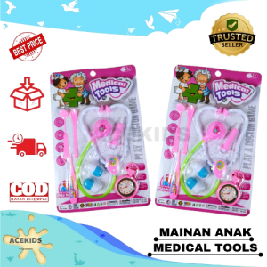 Mainan Anak Medikal Tools Satu Set Alat Rumah Sakit Mainan Perempuan Edukasi