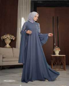 Annolla Dress Kondangan Elegan Bahan  Ceruty Babydoll Gamis Lebaran Simpel  Cantik Kekinian