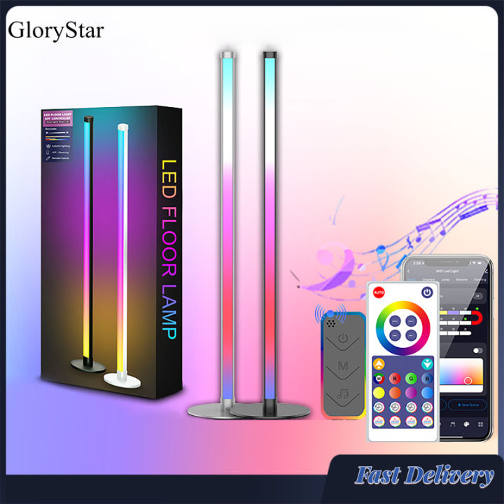 GloryStar RGB+IC Floor Lamp With Alexa LED Corner Lamp For Bedroom ...