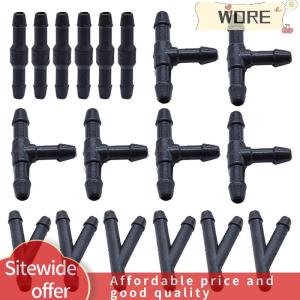 WORE 18ชิ้นที่ปัดน้ำฝนรถยนต์ T Y ประเภทเครื่องซักผ้ากระจกหน้ารถท่อน้ำท่อน้ำข้อต่อท่ออุปกรณ์เสริมรถยนต์