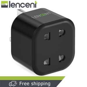 LENCENT Singapore 2 Pin to 3 Pin Wall Charger 10A Fuse Adaptor Plug Electric Shaver Razor Adaptor Toothbrush Plug for Epilators Bathroom- White&Black