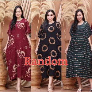 Fuji Dress Panjang Semata Kaki Daster Rayon Adem Busui Friendly LD 120
