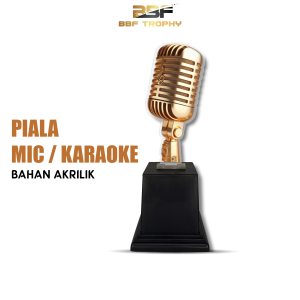Piala Musik Lomba Nyanyi Bahan Akrilik Tangga Nada Mic Karaoke