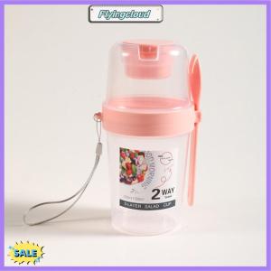 Follow Get New[FlyingC] Breakfast Fruit Oat Yogurt Salad Cup With Lid And Spoon Two-layers Food Storage Bento Box Fitness Fat-Reduced Taper Bowl