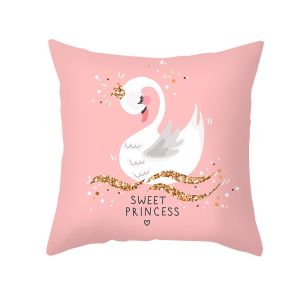 Pink Feather Pillowcase Decorative Sofa Cushion Case Bed Pillow Cover Home Decor Car Cushion Cover Cute Pillow Case