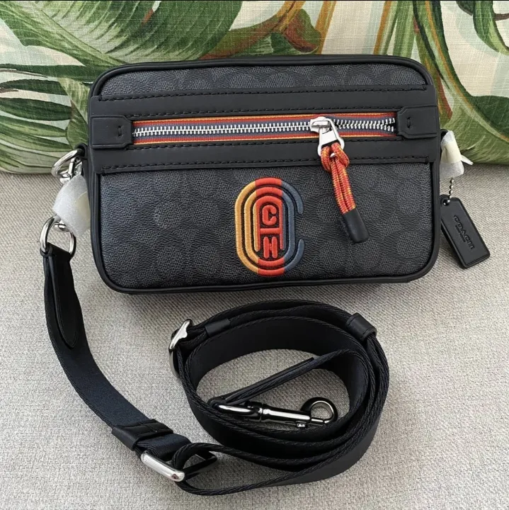 Academy crossbody in signature canvas with varsity zipper and coach patch sale