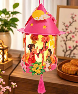 Lồng Đèn Trung Thu Cổ Phong DIY 4 Mẫu | Lồng Đèn Tự Lắp Ghép Cầm Tay Rước Đèn Trang Trí Chụp Ảnh