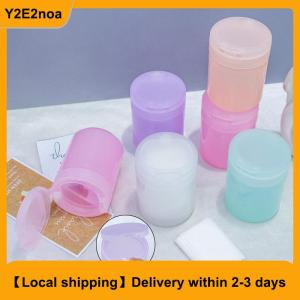 【Local shipping】 Cotton Balls Organizer Nail Cotton Pads Storage Cup With Clip Lid For Nail Polish Remover Cotton Swabs Manicure Makeup Tools