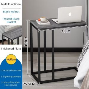 Dazioter Minimalist Side Table for Living Room & Bedroom - Sturdy Fixed Accent Table with Thickened Board for Small Space Easy Assemble for Balcony-CZH