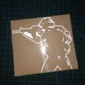 Sticker Army Tentara Senjata untuk mobil kaca belakang | cutting menyala. 