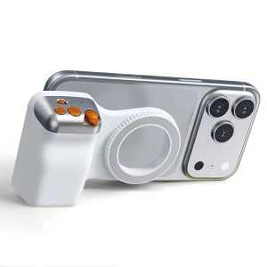 Magnetic Phone Camera Grip+Magnetic Selfie Light Bundle Kit Compatible with iPhone Magsafe & Android Creator Kit for Selfies/Photography/TikTok/Zoom Calls/Video