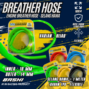 BASHI SELANG HAWA TPU HOSEGARD BREATHER HOSE MEDIUM 10x14mm BHG21-BH1014