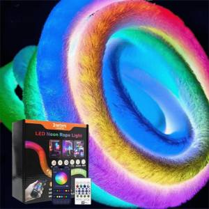 MAOMEI 360 độ Đèn LED Neon dạng dải Có thể định địa chỉ Tròn Đèn LED dây neon nhung Thông minh Độ sáng có thể điều chỉnh. Dải đèn LED thông minh Trang trí Giáng sinh
