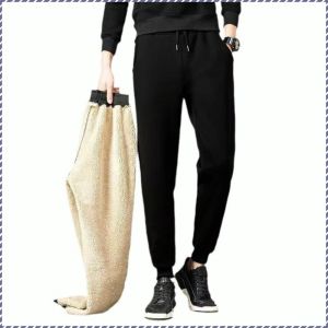 Thermal Pants Exercise Padded Sweatpants Fashionable and Practical Wearable Loose Large Size Lambswool