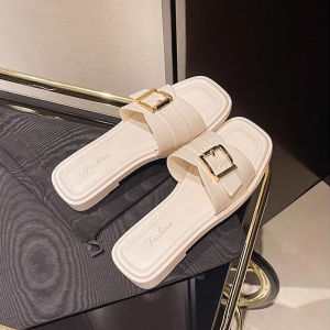 QJshop. งานมาใหม่ รองเท้าแตะแฟชั่นผู้หญิง แบบสวมพื้นเตี้ย รูปทรงสวย ทันสมัย แมทช์ง่าย แต่งตัวแนวไหนก็เข้า สั่งเลย พร้อมส่งทั่วไทยแล้ววันนี้