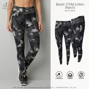 BGLP-001P Basic Legging Long Pants Print | Celana Legging Panjang Wanita | Celana Renang | Celana Sepeda | Celana Gym Wanita