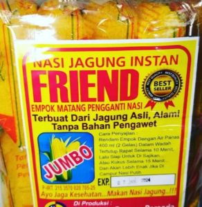 Nasi jagung instan 600Gr /Sego jagung Empog pengganti nasi putih