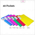 Niso A4 Clear Pocket File / Pockets Clear Book / Document Clear Holder / Office Catalogue Display Book / File Folder. 