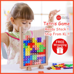 Tetris Game Family Game Party Game Educational Brain Teaser Montessori Toys Crystal Block Mainan Budak